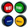 Granatan Yes No Button & Maybe Sorry Button, Answer Buzzers Set of 4 Buzzers for Game Show, Sound Button, Gag Gifts view 1