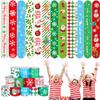 BBTO 46 Pieces Christmas Slap Bracelets Bulk Xmas Slap Bracelet Christmas Stocking Stuffers Wristbands Party Favors 12 Different Snap Bracelet for Xmas Gift Classroom Prizes view 1