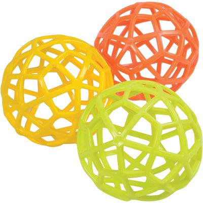 Constructive Playthings Kids Colorful Sensory Grab Balls, Multicolor (Set of 3)