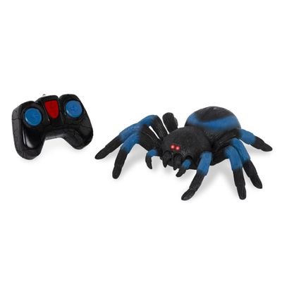 Terra by Battat Remote Control Tarantula for Kids with LED Eyes Realistic Spider Toy with Moving Legs, Fast Speed & 360 Spin Blue RC Animal for Boys & Girls 6+ Years