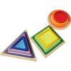 Constructive Playthings Kids Acrylic Nesting Shape Toys, 12 pcs., Multicolor view 1