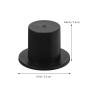 NUOBESTY 100pcs Miniature Top Hats Mini Black Plastic Magician Hats for Doll Snowman Christmas Party Holiday Goodie Bag DIY Craft Supplies (2.3x1.6cm) view 2