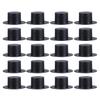 NUOBESTY 50pcs Mini Plastic Top Hats Black Snowman Hats Christmas Wine Bottle Decor Party Supplies view 1