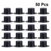 NUOBESTY 50pcs Mini Plastic Top Hats Black Snowman Hats Christmas Wine Bottle Decor Party Supplies view 3