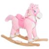 Qaba Kids Ride on Rocking Horse Toddler Plush Toy with Realistic Sounds and Swinging Tail for 3 Years Old Children view 1