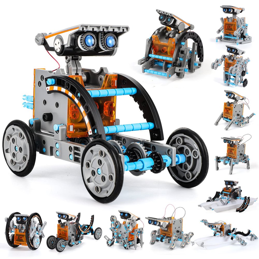 Lucky Doug Solar Power Kits Toys for Boys Ages 8-13, STEM Robot Kit Toys Gifts for Kids 8 9 10 11 12 13 Years, Educational Building Science Experiment Set Birthday for Kids Boys Girls