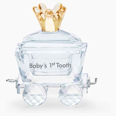 SWAROVSKI First Steps Baby's 1St Tooth Wagon, Clear