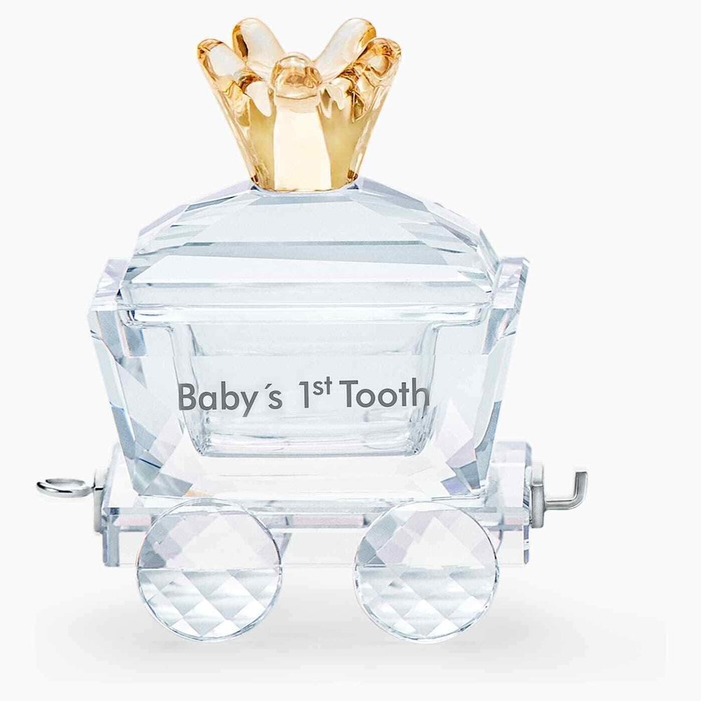 SWAROVSKI First Steps Baby's 1St Tooth Wagon, Clear