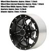 Tbest 4 PCS Wheel Rim, 1.9inch Hub Wheel Rim Aluminium Alloy Beadlock Wheel Rims Set for 1/10 Crawler Car(Black) view 2