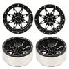 Tbest 4 PCS Wheel Rim, 1.9inch Hub Wheel Rim Aluminium Alloy Beadlock Wheel Rims Set for 1/10 Crawler Car(Black) view 4