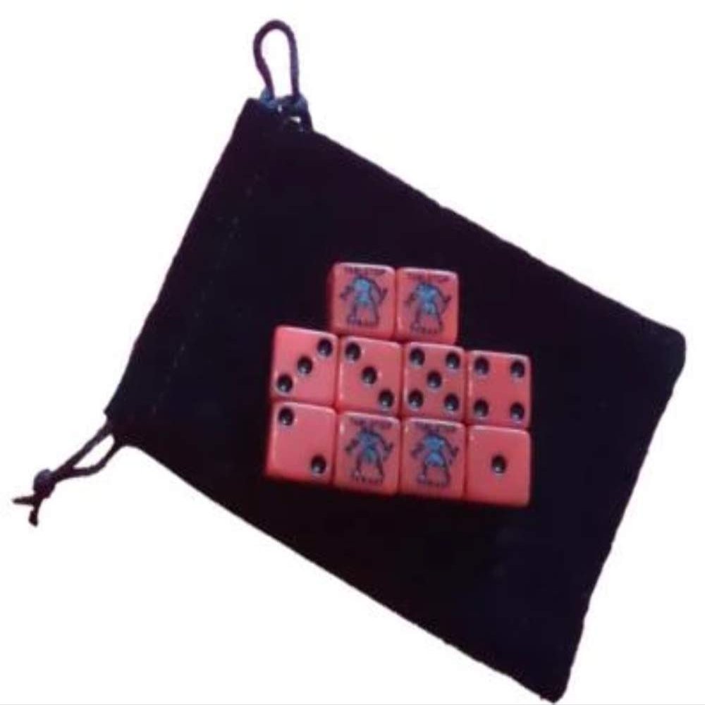 10 x Red with Black Dots 16 mm Tabletop Tyrant Dice