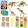 Dan&Darci Dino Models, Clay Craft Kit - Dinosaur Arts and Crafts for Kids - Birthday Gifts for Boys & Girls - Build 4 Dinos with Air Dry Magic Modeling Model Set Ages 3, 4, 5, 7, 8+ Boy or Girl view 2