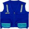 Dark Blue S/M Fits Youth Size 4-7 Combination Set Vest and Hat: 1 Blue Cargo Vest for Kids with Reflective Safety Straps & 1 Floppy Bucket Sun Hat with Chin Strap. Color: Navy Blue S/M Size 4-7 view 3