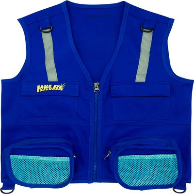 Eagle Eye Explorer Kids Cargo Vest for Boys and Girls with Reflective Safety Straps. 100% cotton. Size: M/L Color: Navy Blue