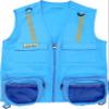 Combination Set: 1 Blue S/M Eagle Eye Explorer Cargo Vest for kids, Reflective Safety Straps & 1 Blue 8x21 Magnification Binoculars, Soft Rubber Eye Piece for boys & girls, Waterproof, Shock-Resistant view 2