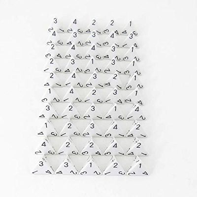 White Opaque Dice with Black Numbers D4 Aprox 16mm (5/8in) Pack of 50 Wondertrail