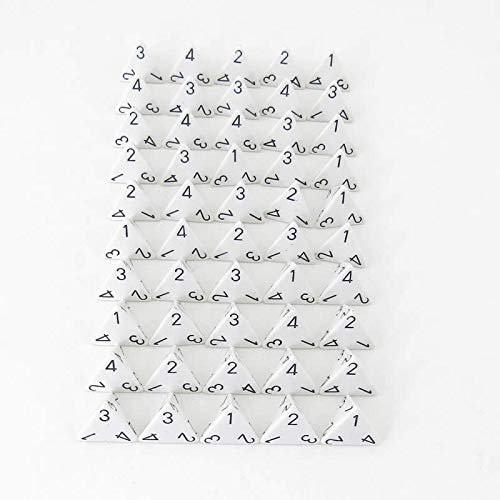 White Opaque Dice with Black Numbers D4 Aprox 16mm (5/8in) Pack of 50 Wondertrail
