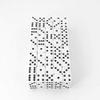 White Opaque Squared Corner Dice Black Pips D6 16mm (5/8in) Pack of 100 Wondertrail view 1