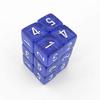 Blue Translucent Dice with White Numbers D6 Aprox 16mm (5/8in) Pack of 12 Wondertrail view 1