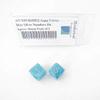 Aqua Cirrus Dice with Silver Numbers D6 Aprox 16mm (5/8in) Pack of 2 Wondertrail view 1