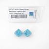 Aqua Cirrus Dice with Silver Numbers D10 Aprox 16mm (5/8in) Pack of 2 Wondertrail view 1