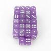 Purple Frosted Dice with White Pips 12mm (1/2in) D6 Pack of 50 Wondertrail view 1