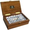 Alex Cramer Double 9 Dominoes Set for Adults with Spinners. Domino Set in Black Walnut Case. Holds 55-Piece Set of Dominoes (Dominos Set) view 1