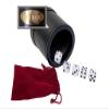 Alex Cramer Golden Gate Dice Shaker Cup Set - 5 White Dice, Drawstring Pouch & Book of Dice Games (Liars Dice) Included - Leather Dice Cup - Quiet Shaking. view 1