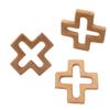 10pcs Natural Wooden Cross Children's Toy Pendant Pure Natural Beech Wood Animal Shape Toys for Handmade Home Decoration Crafts (10 pcs) view 1