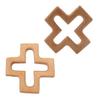 10pcs Natural Wooden Cross Children's Toy Pendant Pure Natural Beech Wood Animal Shape Toys for Handmade Home Decoration Crafts (10 pcs) view 3