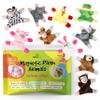 Fun and Educational Animal Fridge Magnets for Kids -Soft Plush Magnetic Animal Characters for Learning and Play, Fridge Toys for Toddlers 1-3, Board Magnets, Locker Buddies view 1