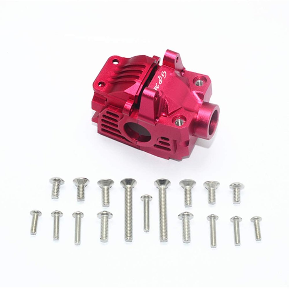 GPM Upgrades Aluminum Front Gear Box for Rustler 4X4 VXL 67076-4 & Slash 4X4 & Slash 4X4 LCG & XO-01 Rc Cars (red)