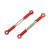 2PCS Treehobby RC Front Rear Metal Adjustable Steering Linkage Servo Link 80-100mm Pull Rod Compatible with traxxas Slash 4x4 5807 Stampede HQ727 1/10 RC Car Upgraded Parts,Red view 2