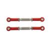 2PCS Treehobby RC Front Rear Metal Adjustable Steering Linkage Servo Link 80-100mm Pull Rod Compatible with traxxas Slash 4x4 5807 Stampede HQ727 1/10 RC Car Upgraded Parts,Red view 3
