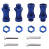 4Pack ShareGoo Aluminum 12mm to 17mm Wheel Extension Hex Drive Hub Adapter Widener 30mm Offset Compatible with Tamiya Axial RC4WD Traxxas 1/10 Off-Road RC Car Buggy Monster Truck Tires,Blue view 3