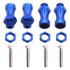 4Pack ShareGoo Aluminum 12mm to 17mm Wheel Extension Hex Drive Hub Adapter Widener 30mm Offset Compatible with Tamiya Axial RC4WD Traxxas 1/10 Off-Road RC Car Buggy Monster Truck Tires,Blue view 4
