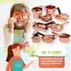 CP Toys 13 Piece Plastic Copper Look Cookware Set for Pretend Kitchen Play for Ages 3 Years and Up view 2