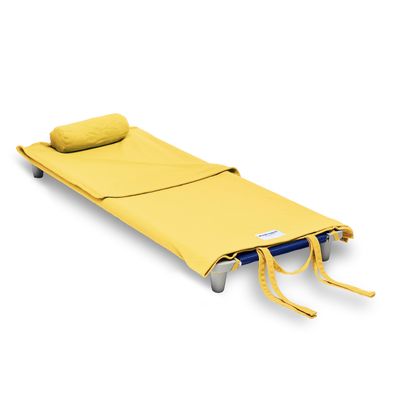 Rollee Pollee Nap Sac Roll-Up Toddler Blanket with Attached Pillow  Soft Fleece Preschool Nap Mat for Daycare or Travel  Machine Washable  Yellow