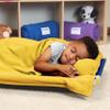 Rollee Pollee Nap Sac Roll-Up Toddler Blanket with Attached Pillow  Soft Fleece Preschool Nap Mat for Daycare or Travel  Machine Washable  Yellow view 4