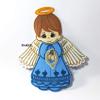 10pc Mi Bautizo Boy Girl Angel with Halo Wings Necklace Ooki Foam Decor Baptism Sign Recuerdo para Bautizo Centerpiece Angel with Halo Angel con Halo Angels EVA (Boy) view 1