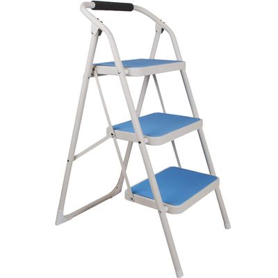 XWZJY Heavy Duty 3 Step Ladder with Safety Handrail,Household Folding Stepladder,High Pedal Stool,Lightweight Garden Tools,100kg Capacity