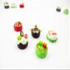 1:12 Miniature Set 5 Christmas Clay Cake 15mm Dollhouse Food Holiday Cafe view 4