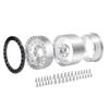 QUE-T 1.9" RC Crawler CNC Metal Beadlock Wheel Rims for 1/10 Axial Scx10 D90 D110 TRX-4 (Silver & Black) view 3