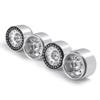 QUE-T 1.9" RC Crawler CNC Metal Beadlock Wheel Rims for 1/10 Axial Scx10 D90 D110 TRX-4 (Silver & Black) view 4