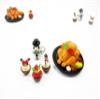 Miniature 1:12 Christmas Cupcake Turkey Set Snowman Mug Dollhouse Dinner view 1