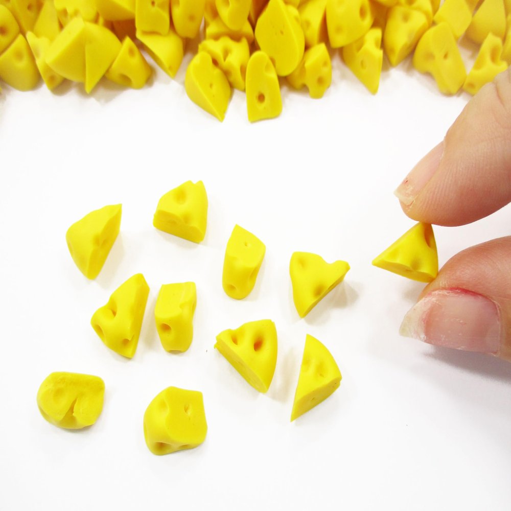 Dollhouse Miniature Lot 50 Yellow Cheese Slice Dollhouse Tiny Food Supply Accessory 15492