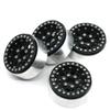 QUE-T 1.9inch RC Rock Crawler Metal Beadlock Wheel Rims for TRX4 SCX10 90046 D90 Pack of 4 (Black) view 1