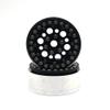 QUE-T 1.9inch RC Rock Crawler Metal Beadlock Wheel Rims for TRX4 SCX10 90046 D90 Pack of 4 (Black) view 2