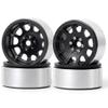 QUE-T 2.2" RC Rock Crawler Metal Alloy Beadlock Wheel Rims for 1/10 Axial Wraith D90 (Black) view 1
