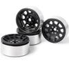 QUE-T 2.2" RC Rock Crawler Metal Alloy Beadlock Wheel Rims for 1/10 Axial Wraith D90 (Black) view 4